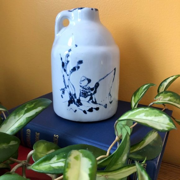 Vintage Studio Pottery Jug Cottagecore Decor Old